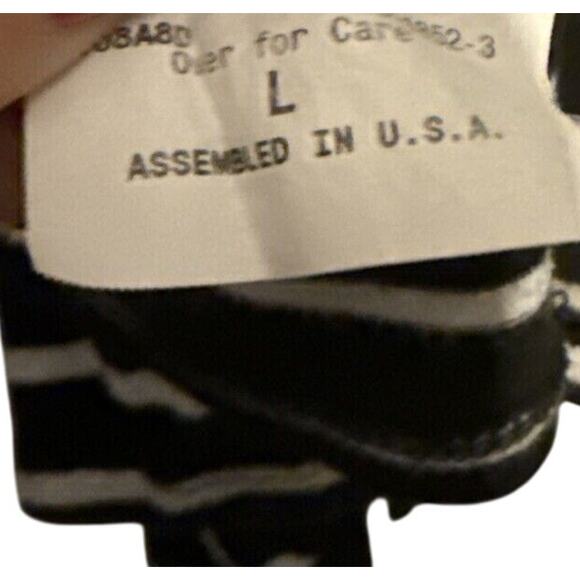 Black & White Striped Open Front Sweater WRAP Size Large - Picture 3 of 5